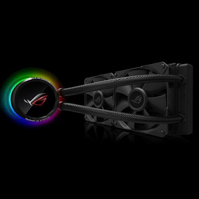 Ftohës uji për procesor ASUS ROG RYUO 240, radiator 240 mm, OLED 1.77", i zi