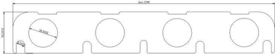Flanxhë shkarkimi për Auspuh 2.0 TFSI, çelik inox 304SS, 10 mm, për Audi A5 S3