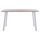 Tavolinë ngrënieje OFIRA HM8374.02, 140x80 cm, MDF sonoma, këmbë metalike të bardha