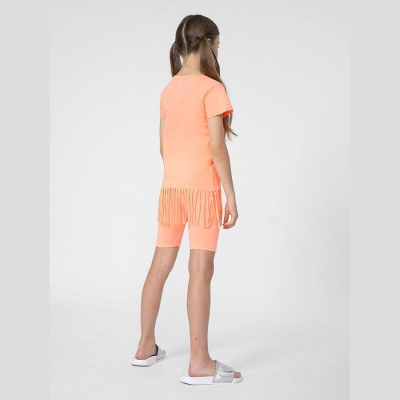 Shorce çiklizmi për kalamajt 4F 4FJSS23TTIGF051, 134-140 cm, portokalli