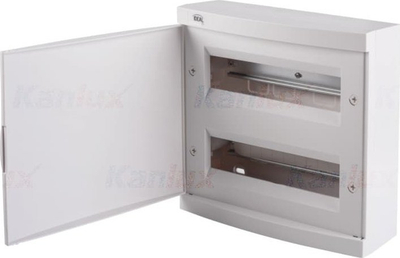 Panel shpërndarës modular Kanlux KDB S24P, 2x12 module, montim jashtë murit, i bardhë
