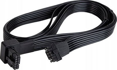 Kabllo SilverStone PP14-90 12VHPWR, 12+4 pin nga furnizimi në 12+4 pin te karta grafike 90°, i zi