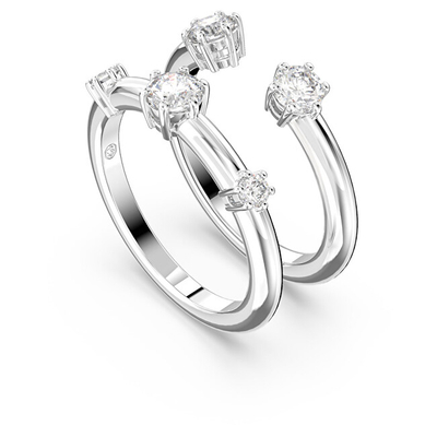 Set unazë për femra Swarovski, Argjendtë/Transparent