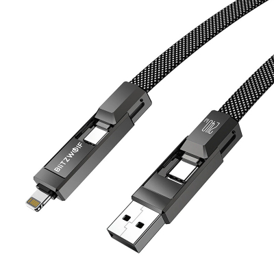 Kabllo karikimi BlitzWolf BW-HDC7 4-in-1, 240W, 1.2m, i zi