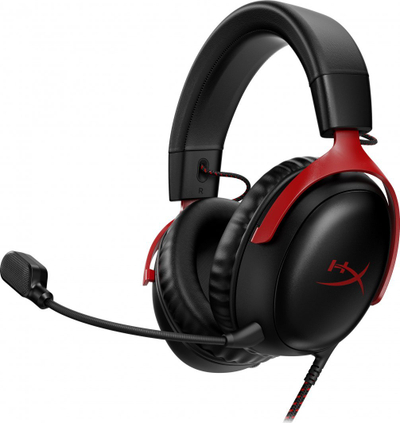 Kufje HyperX Cloud III (727A9AA), të zeza/ kuqe