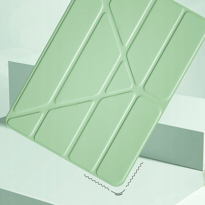 Këllëf trifold për iPad Air 11 Gen 6 2024, me sleep-wake, lëkurë ekologjike, rozë