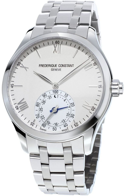 Ora Frederique Constant Horological Smartwatch FC-285S5B6B, 42mm, çelik inox, argjendi
