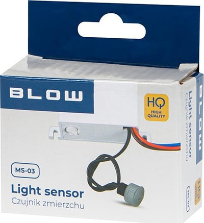 Sensor zmbrëmjeje Blow MS 03, ndezje automatike dritash, për përdorim të jashtëm, i bardhë