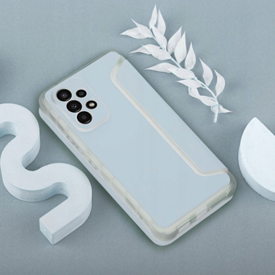 Kapak telefoni Piano Book Wallet për Samsung A55 5G, me xhep kartash, mbyllje magnetike, blu e çelët