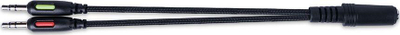 Kufje MODECOM Volcano MC-849 Shield 2 (S-MC-849-SHIELD2), Mini Jack 3.5 mm Usb, 2.2 m, e zezë