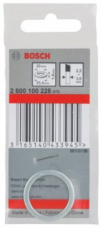 Unazë reduktuese Bosch, për teh sharre rrethore 22mm në 25.4mm, metal