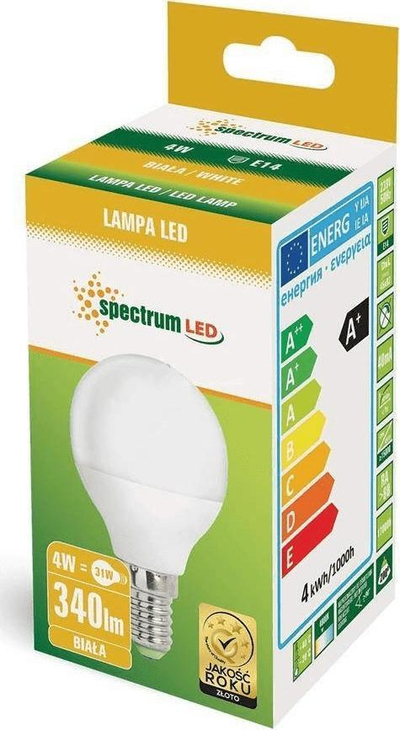 Llambë LED Spectrum sferë, E14, 4W, dritë neutrale