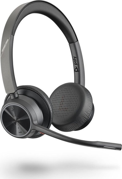 Kufje me mikrofon Poly Voyager 4300 UC 4320, stereo, Bluetooth USB C, e zezë
