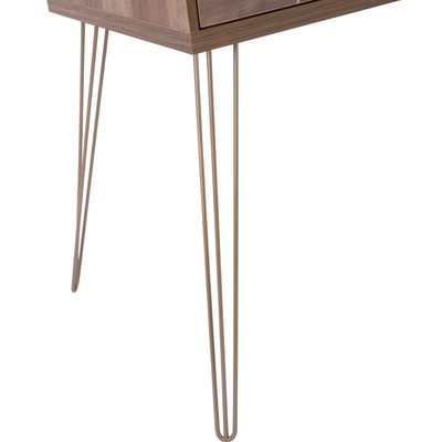 Konsolë KAITLYN HM8653, 120x55x79.5 cm, arrë me të artë