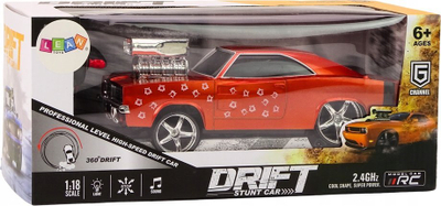 Makina me telekomandë për fëmijë Drift 1:18, 360°, drita dhe zë, e kuqe