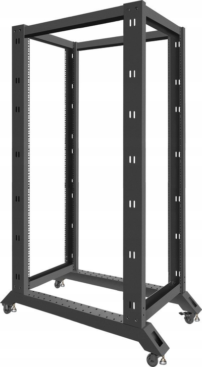 Raft i hapur rrjeti Lanberg 19" 42U, 600x1000 mm, i zi