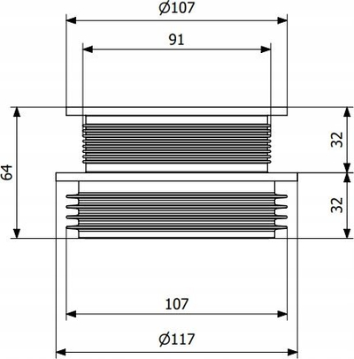 Reduktor tubi Purus Operative 3106230, 100/105-90/75 mm, plastikë, i zi