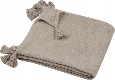 Batanije dekorative Sanchez Plaid, 125 x 150 cm, 100% pambuk, natyrale