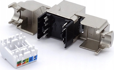 Modul keystone Solarix 10G Cat 6a STP, RJ45, vetëprerës, ngjyrë argjendi