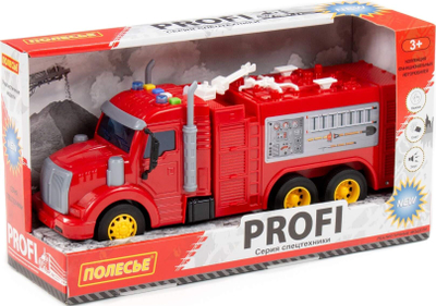 Lodër kamion zjarrfikës Polesie Profi 86518, me drita, me tinguj, i kuq