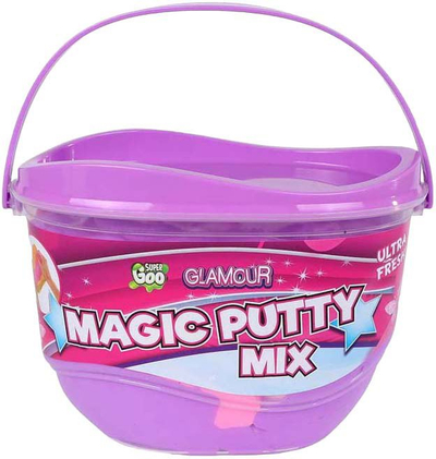 Lodër me masë loje Hippo Glamour Super Goo Magical Putty Mix, 240 gr, kovë, rozë