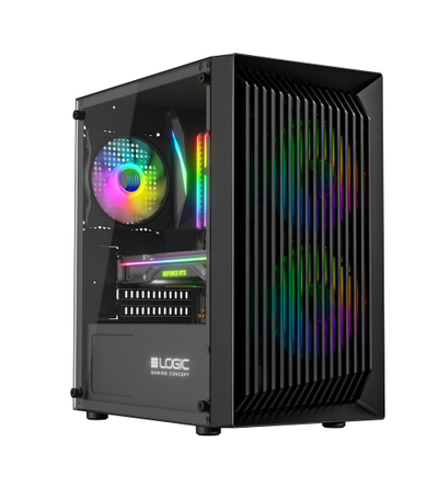 Kutia kompjuterike Logic Concept Atos, Micro ATX, ARGB, e zezë