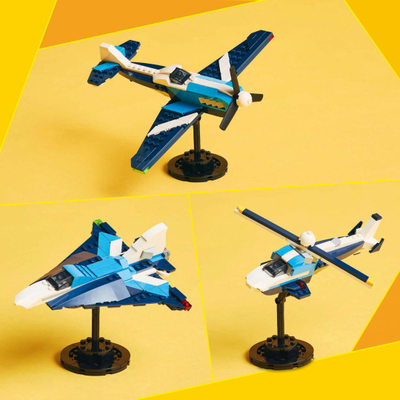 Lodër LEGO Creator 3in1 Race Plane, aeroplan garash, shumëngjyrëshe