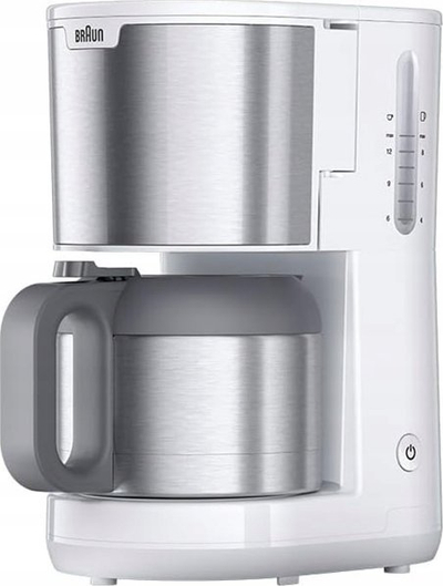 Makina kafeje me filtra Braun PurShine KF1505 WH, 1.2L, me ibrik termik, e bardhë