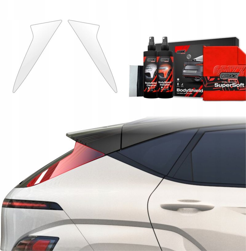 Folie mbrojtëse GrizzProtector C pillar, 2in1, Hyundai Kona N Line 2023-2026, transparente