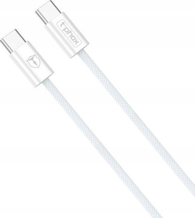 Kabllo USB-C në USB-C T-phox CC15 Series, 60W 3A, 2m, e bardhë