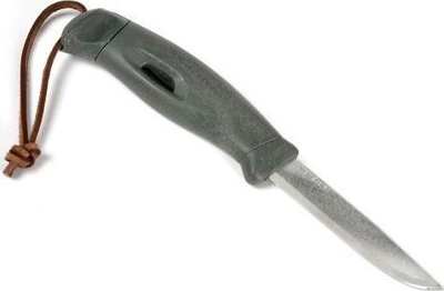 Thikë kampingu Light My Fire Swedish Fire Knife, Sandvik inoks, me ndezëse zjarri të futme, jeshile