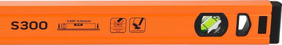 Nivel alumini Neo Tools S 300 71-137, 180 cm, 3 flluska, portokalli