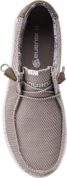 Këpucë mokasina për burra Iguana Mirio 92800598152, sipër tekstil, taban gome, bezhë