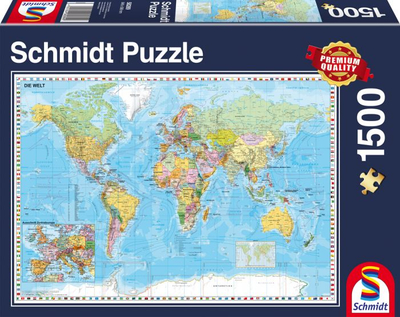 Puzzle Schmidt, hartë bote në gjermanisht, 1500 copa, shumëngjyrësh