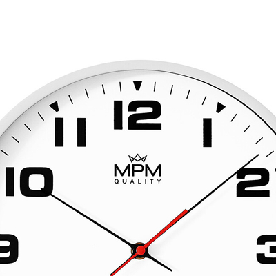 Orë muri MPM Quality E01.4463.0000, e bardhë