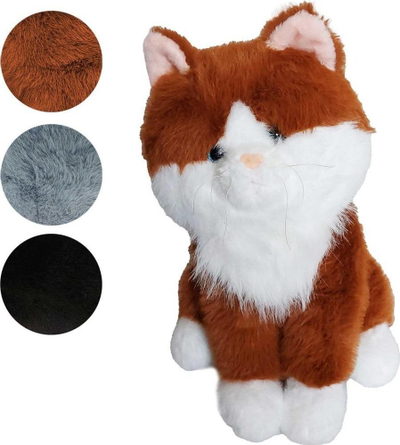 Lodër pelushi mace MADE Plush Sitting Cat, 35cm, ngjyra të përziera