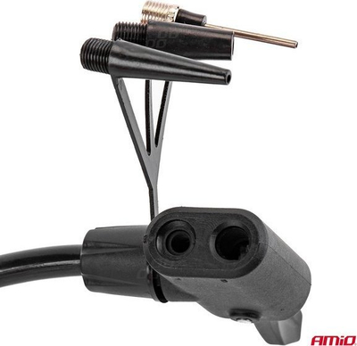 Pompë këmbë AMiO Double Piston PU07, 2 pistona, me manometër, blu