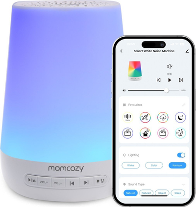 Aparat zhurme Momcozy Smart Baby, zhurmë e bardhë, tinguj për me e qetësu bebin, i bardhë