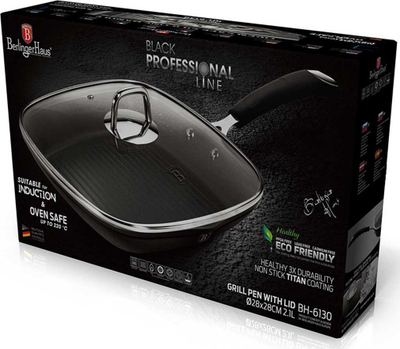 Tigan grilë Berlinger Haus Black Professional Line, 28cm, me veshje graniti, i zi