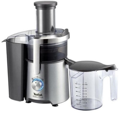 Shtrydhëse frutash Tefal ZE610D38 Easy Fruit, 800W, 1.2L, e zezë argjend