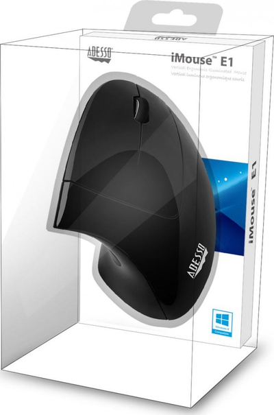 Maus Spire Ergonomic, me kabllo, USB, i zi