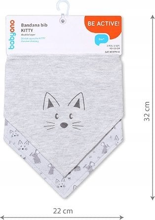 Shall biberon Kitty Bandana, pambuk 100%, i dyanshëm, shumëngjyrësh