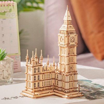 Komplet ndërtimi RoboTime - Big Ben, prej druri