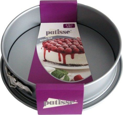 Tavë rrethore Patisse Springform Silver Top, 18 cm, çelik, gri