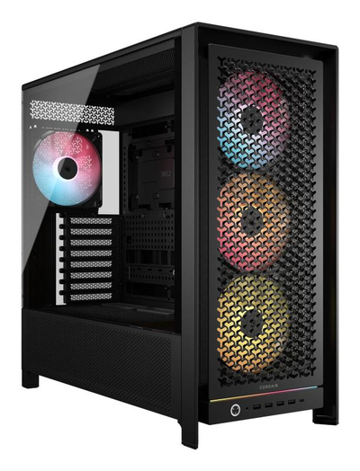 Kullë PC Corsair FRAME 5000D RS ARGB, ATX Mid Tower, xham i temperuar, e zezë