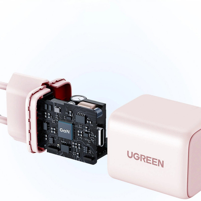 Karikues muri Ugreen X512, USB C, 20W GaN, rozë
