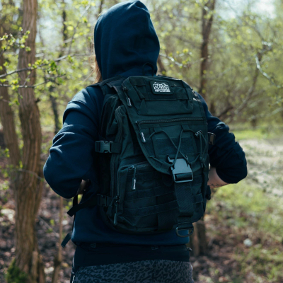 Çantë shpine Offlander Survival Hiker 35L, najlon, 1.1kg, e zezë