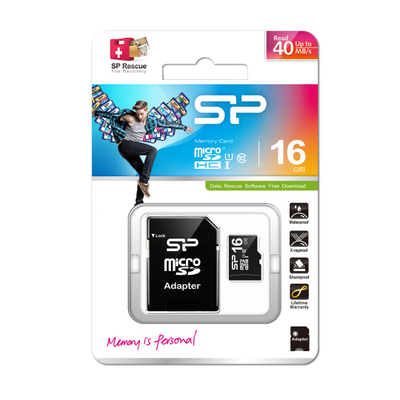 Kartë e memories Silicon Power SP016GBSTH010V10SP, MicroSDHC, 16 GB, Class 10