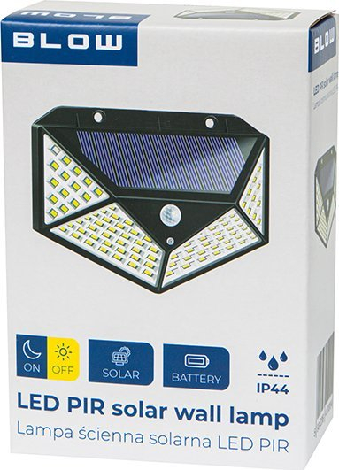 Set me 3 llamba diellore Blow LED për kopsht, me sensor lëvizjeje, IP65, me ngjyrë të zezë