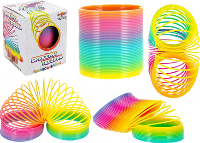 Lodër spirale Trifox Small Rainbow Spring, me ngjyra të ylberit